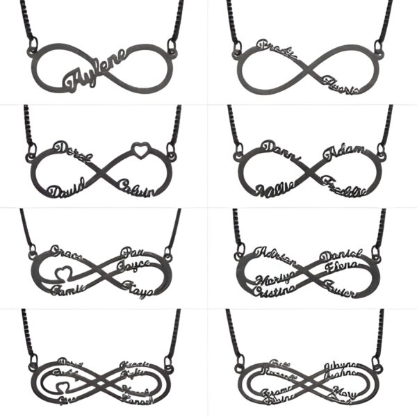 Infinity name necklace for loved ones, a heartfelt gift