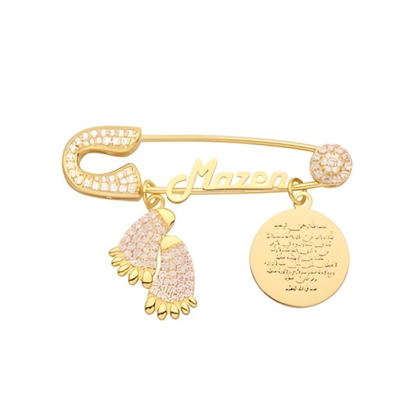 Custom Arabic name pin for newborns and loved ones