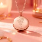 Embrace Memories in Bloom – Birth Flower Photo Locket Necklace – A Cherished Keepsake for Mom and Grandma - Image 4