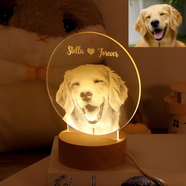 Custom 3D photo night light illuminating cherished memories