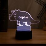 Light Up Their Dreams – Custom Dinosaur Night Light for Magical Bedtime Moments with Name Personalization - Image 3