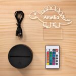 Light Up Their Dreams – Custom Dinosaur Night Light for Magical Bedtime Moments with Name Personalization - Image 7