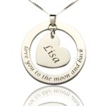 Personalized heart necklace for her, a symbol of love