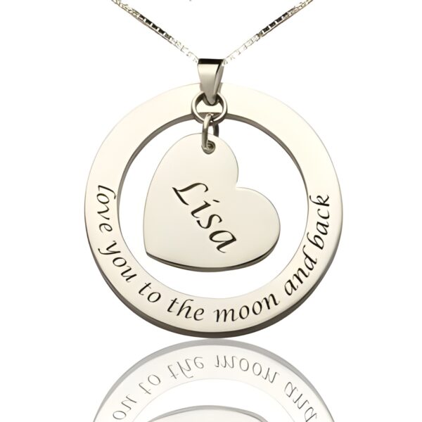 Personalized heart necklace for her, a symbol of love