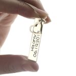 Embrace Your Story – Custom Couples Vertical Bar Necklace – Celebrate Your Love Together - Image 4
