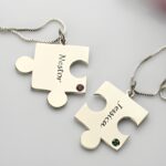 Interlocking Hearts – Engraved Puzzle Necklace for Two Souls United – For Couples & Cherished Bonds - Image 3