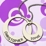 Celebrate Her Heart – Engraved Sterling Silver Mother’s Ring Necklace – A Timeless Tribute for Mom or Grandma - Image 2