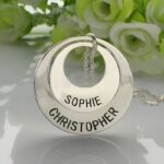 Celebrate Her Heart – Engraved Sterling Silver Mother’s Ring Necklace – A Timeless Tribute for Mom or Grandma - Image 3