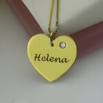 Carry Love Close – Heart-Shaped Name & Birthstone Necklace – For Cherished Connections - Image 2