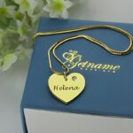 Carry Love Close – Heart-Shaped Name & Birthstone Necklace – For Cherished Connections - Image 3