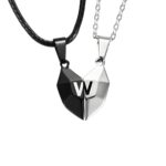 Magnetic heart-shaped necklace set for couples