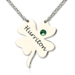 Four leaf clover necklace for friendship gift