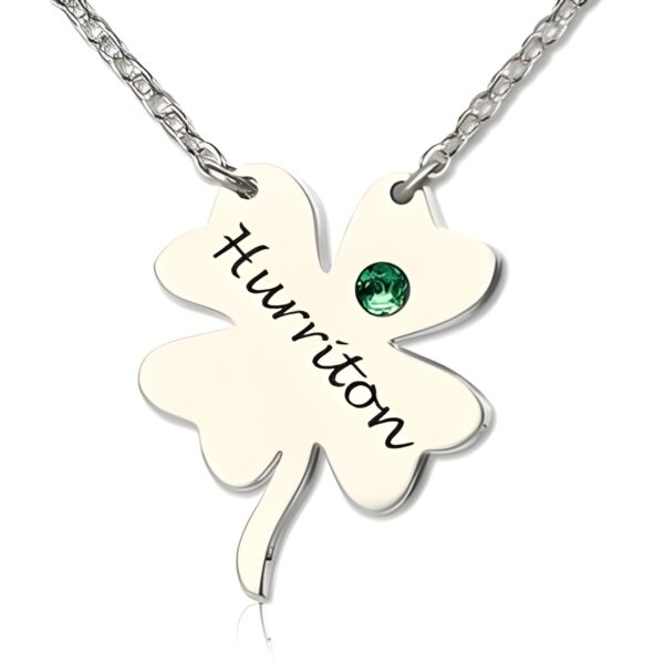 Four leaf clover necklace for friendship gift