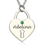Personalized heart pendant necklace for cherished moments
