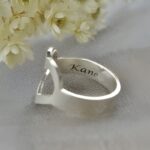 Embrace Your Promise – Heart-Shaped Name Ring in Sterling Silver – For Couples Committing to Love - Image 2
