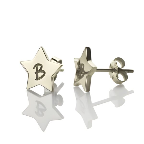 Personalized star initial earrings for a unique sparkle