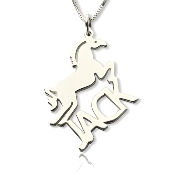 Custom horse name necklace for kids who dream big