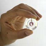 Embrace Your Story – Sterling Silver Circle Name Pendant with Birthstone – A Cherished Keepsake for Loved Ones - Image 3