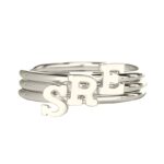 Carry Your Story – Hand-Engraved Sterling Silver Midi Initial Ring – A Timeless Token for Loved Ones - Image 2
