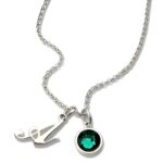 Embrace Your Story – Sterling Silver Birthstone Initial Necklace – A Cherished Keepsake for Loved Ones - Image 2