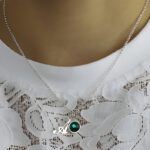 Embrace Your Story – Sterling Silver Birthstone Initial Necklace – A Cherished Keepsake for Loved Ones - Image 3