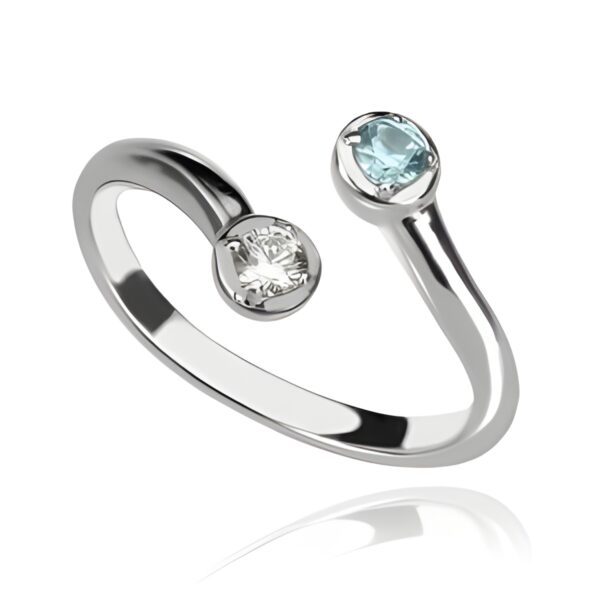 Dual birthstone ring for cherished connections