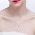Intertwined Hearts of Love – Custom Name & Birthstone Necklace – Celebrate Your Unique Bond - Image 3