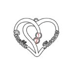 Wear Your Love Close – Heart-Shaped Name Necklace with Two Birthstones – For Couples and Soulmates - Image 3