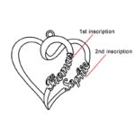 Embrace Two Hearts as One – Sterling Silver Name Necklace – For Couples United in Love - Image 2