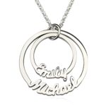 two disc name necklace symbolizing eternal love