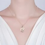 Embrace Your Love Story – Heart-in-Heart Name Necklace with Birthstones – For Cherished Connections - Image 3
