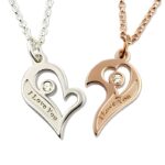 Carry Our Story – Breakable Heart Necklace with Birthstones – For Soulmates United in Every Moment - Image 3
