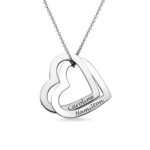 Interlocking silver name necklace symbolizing endless love