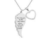 Angel wing heart necklace symbolizing guardian love