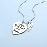 Embrace Everlasting Love – Memorial Heart Necklace with Angel Wing – For Cherished Memories and Healing Hearts - Image 2