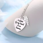 Embrace Everlasting Love – Memorial Heart Necklace with Angel Wing – For Cherished Memories and Healing Hearts - Image 3