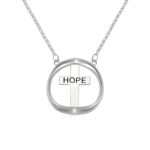 Engraved heart and cross necklace symbolizing faith