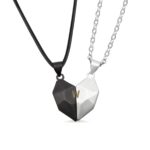 Magnetic heart necklace set for couples sharing love