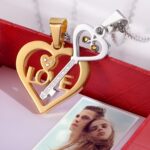 Unlock Your Love Story – Heart & Key Couple Necklaces – A Tender Promise for Two - Image 2
