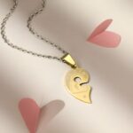 Unlock Your Love Story – Heart & Clover Lock Necklace – For Cherished Couples - Image 2