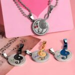 Harmony of Hearts – Titanium Steel Couple's Music Note Necklaces – Celebrate Your Love Story - Image 9