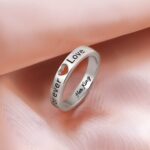 Embrace Your Love Story – Heart Birthstone Couple Rings – For Soulmates Sharing Forever - Image 2