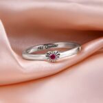Embrace Your Love Story – Heart Birthstone Couple Rings – For Soulmates Sharing Forever - Image 3