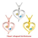Embrace Eternal Love – Heart-Shaped Name Necklace with Birthstones – A Cherished Token for Two Souls - Image 3