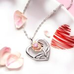 Embrace Eternal Love – Rose Heart Necklace with Birthstone – A Cherished Keepsake for Her - Image 5