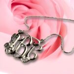 Carry Your Story Close – Monogram Cube Necklace in Sterling Silver – A Timeless Treasure for Her - Image 2