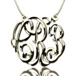Personalized monogram cube necklace for her
