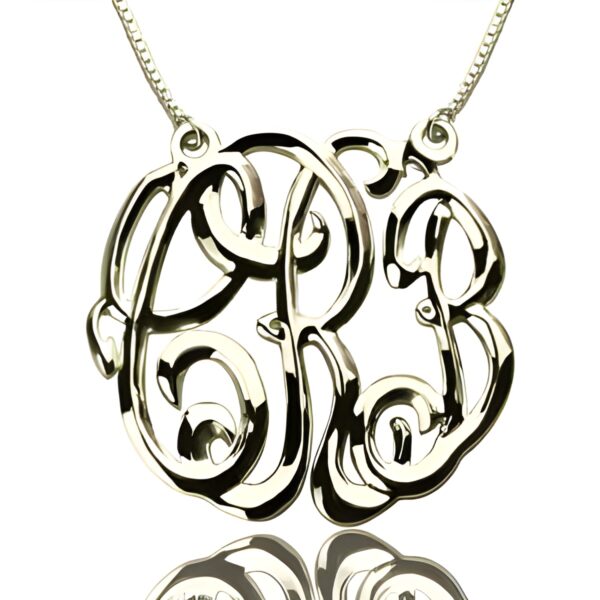 Personalized monogram cube necklace for her