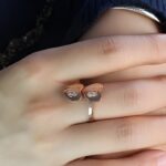 Embrace Your Love Story – Engraved Double Heart Monogram Ring – A Cherished Token for Couples - Image 4