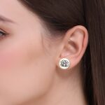 Whispers of Initials – Engraved Sterling Silver Disc Stud Earrings – A Timeless Treasure for Her - Image 2